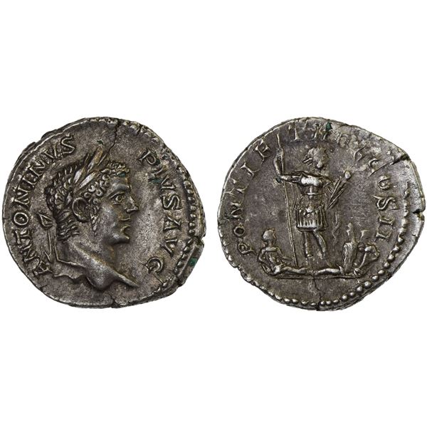 ROMAN EMPIRE: Caracalla, 198-217 AD, AR denarius (3.72g), Rome, 206-210 AD, VF-XF