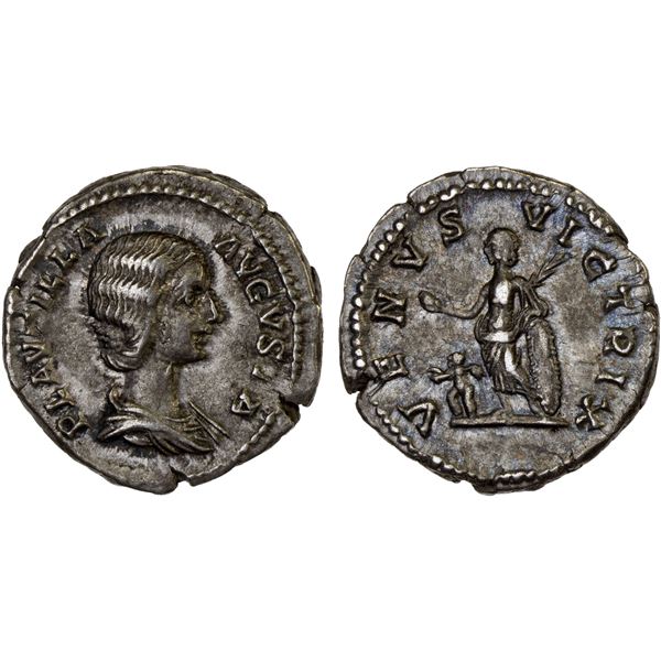 ROMAN EMPIRE: Plautilla, augusta, 202-205 AD, AR denarius (3.53g), Rome, Choice VF