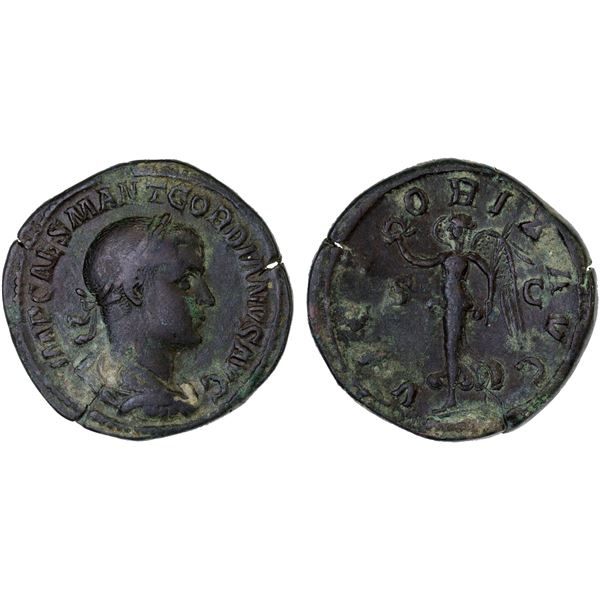 ROMAN EMPIRE: Gordian III, 238-244 AD, AE sestertius (21.08g), Rome, 238-239 AD, VF