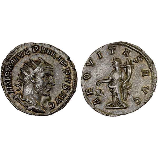 ROMAN EMPIRE: Philip I, 244-249 AD, AR antoninianus (3.55g), Rome, 244-247 AD, XF