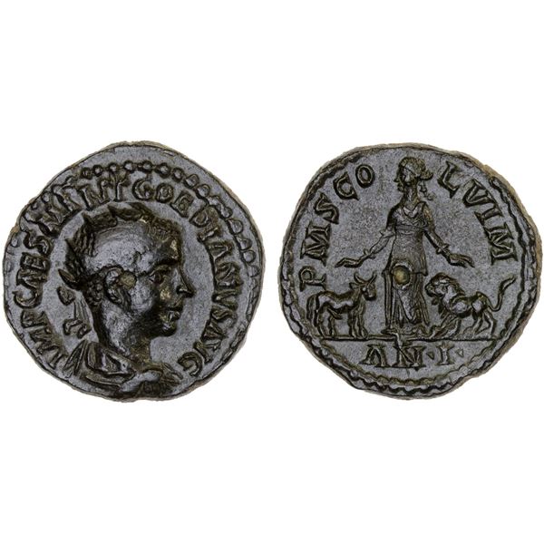 ROMAN PROVINCIAL, MOESIA: Viminacium, Gordian III, 238-244 AD, AE21 (6.12g), year 1 (239/40 AD), VF-