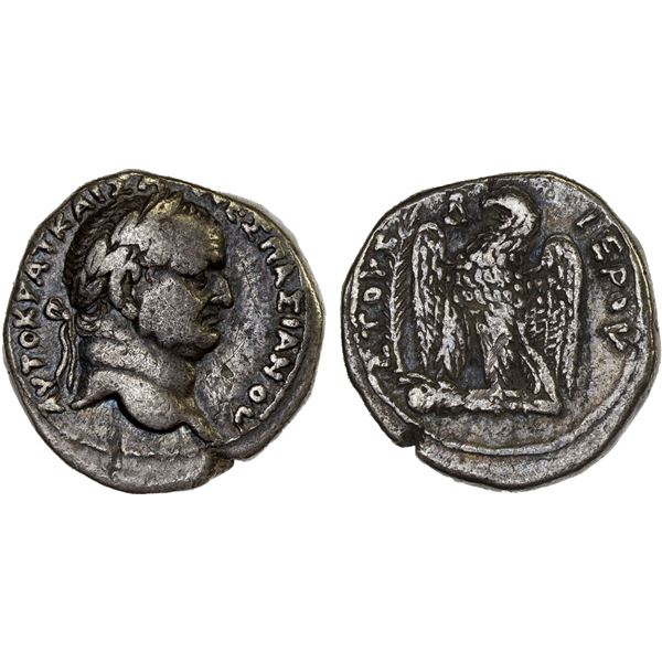 ROMAN PROVINCIAL, SYRIA: Antioch, Vespasian, 69-79 AD, AR tetradrachm (14.78g), year 2 (69/70 AD), V