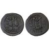Image 1 : BYZANTINE EMPIRE: Justin II, 565-578, AE follis (15.72g), Nicomedia, year 5 (570/1), VF-XF