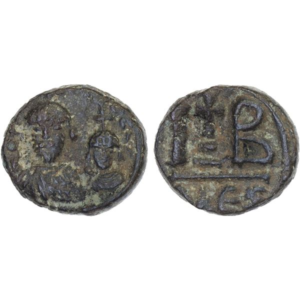 BYZANTINE EMPIRE: Heraclius, 610-641, AE 12 nummi (4.95g), Alexandria, VF