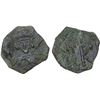 Image 1 : BYZANTINE EMPIRE: Justinian II, first reign, 685-695, AE 1/2 follis (1.29g), Syracuse, DM, VF