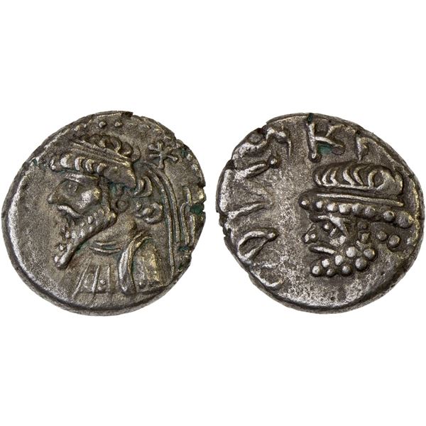 ELYMAIS: Kamnaskires V, ca. 54/3-33/2 BC, AR drachm (3.94g), Seleukeia on the Hedyphon, ND/DM, VF