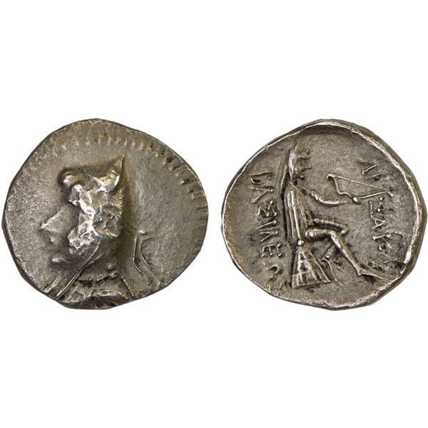 PARTHIAN KINGDOM: Mithradates I, ca. 171-138 BC, AR drachm (4.22g), Hekatompylos, VF-XF
