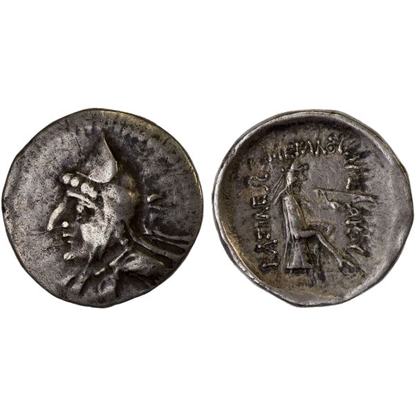 PARTHIAN KINGDOM: Mithradates I, ca. 171-138 BC, AR drachm (4.00g), Hekatompylos, VF