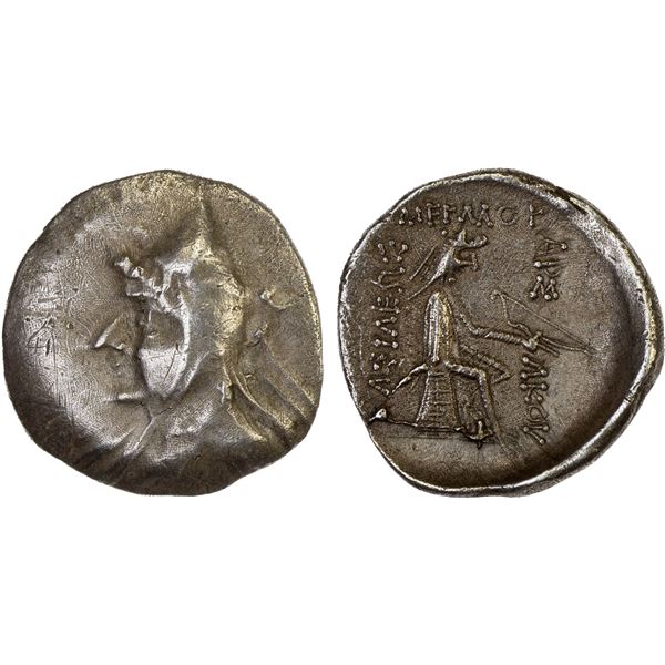PARTHIAN KINGDOM: Mithradates I, ca. 171-138 BC, AR drachm (3.48g), Hekatompylos, VF