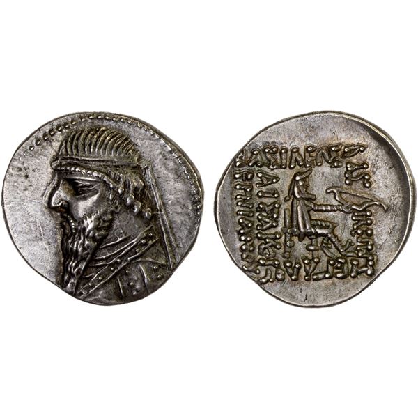 PARTHIAN KINGDOM: Mithradates II, ca. 123-88 BC, AR drachm (4.18g), Rhagai, VF-XF