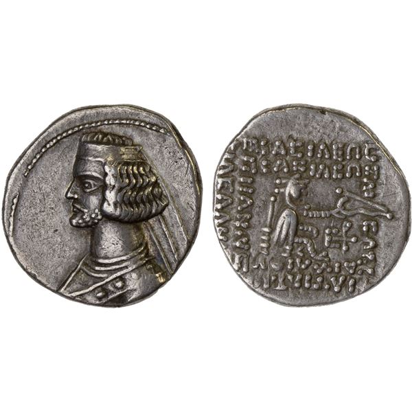 PARTHIAN KINGDOM: Orodes II, ca. 57-38 BC, AR drachm (3.75g), Ekbatana, Choice VF