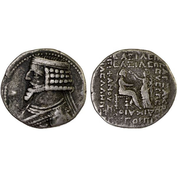 PARTHIAN KINGDOM: Phraates IV, ca. 38-2 BC, AR tetradrachm (13.58g), Seleukeia on the Tigris, Gorpia