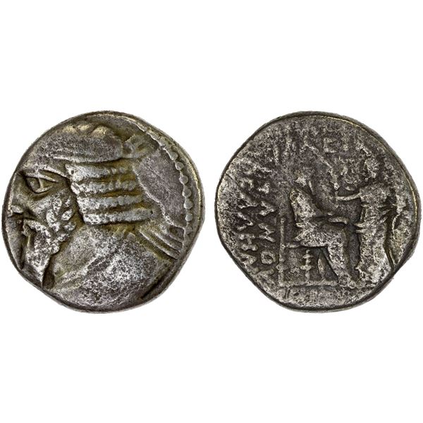 PARTHIAN KINGDOM: Artabanos II, ca. 10-38 AD, AR tetradrachm (12.56g), Seleukeia on the Tigris, F-VF