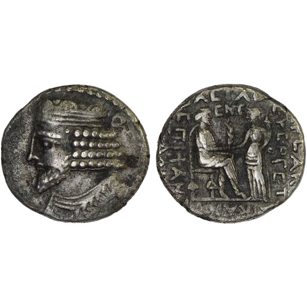 PARTHIAN KINGDOM: Vardanes I, ca. 40-45 AD, fourrée tetradrachm (8.65g), Seleukeia on the Tigris, SE