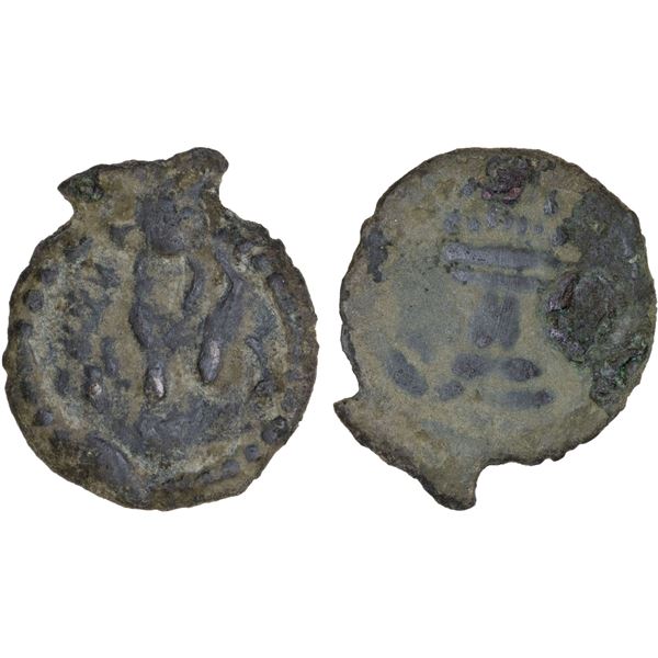 BUKHARA: Anonymous, AE unit (1.42g), ca. 7th century, F-VF