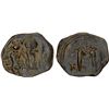 Image 1 : ARAB-BYZANTINE: Two Standing Figures, ca. 640s-660s, AE fals (4.53g), F-VF