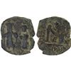 Image 1 : ARAB-BYZANTINE: Two Standing Figures, ca. 650s-670s, AE fals (3.12g), F-VF