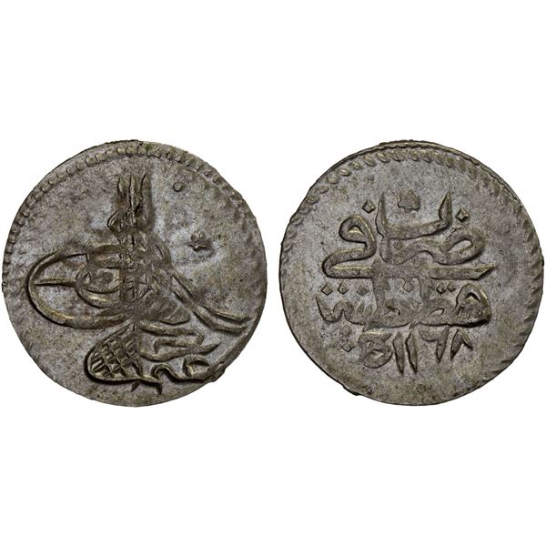 OTTOMAN TURKEY: Osman III, 1754-1757, AR para (0.50g), Kostantiniye, AH1168, XF-AU