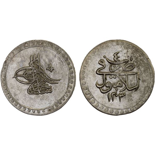 OTTOMAN TURKEY: Selim III, 1789-1807, AR 10 para (3.3g), Islambul, AH1203 year 4, XF