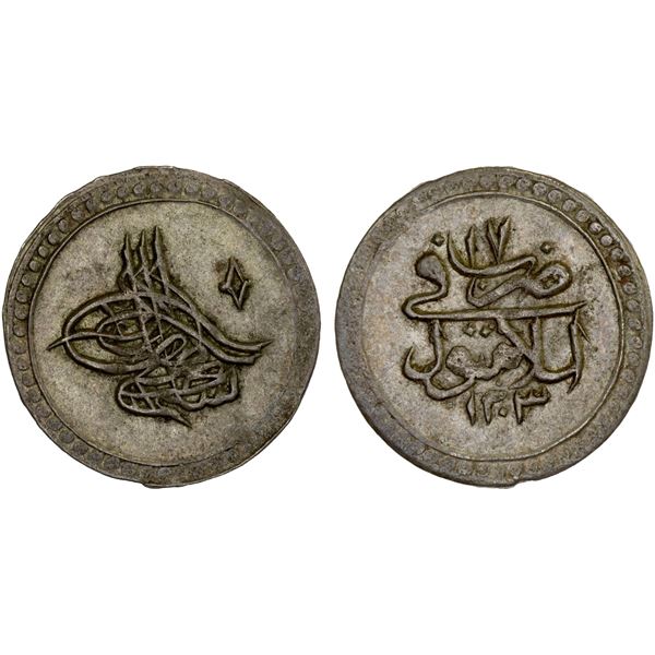 OTTOMAN TURKEY: Selim III, 1789-1807, AR 10 para (2.85g), Islambul, AH1203 year 17, XF-AU