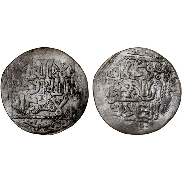 GREAT MONGOLS: Möngke, 1251-1260, AR dirham (2.72g), Tiflis, AH656, VF