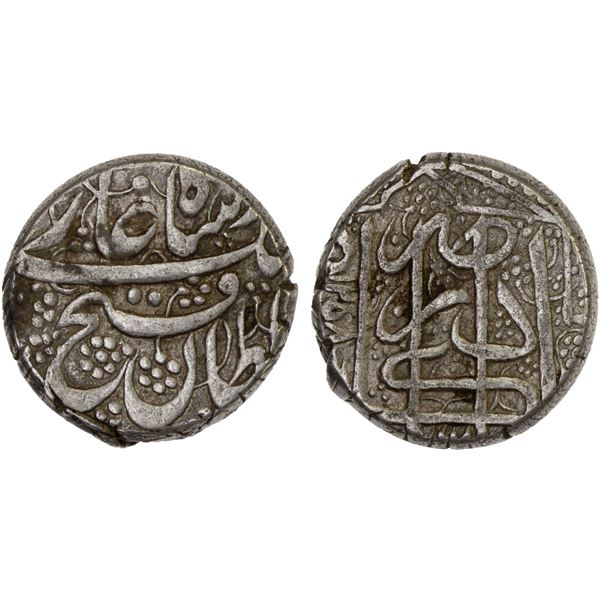 AFGHANISTAN: DURRANI: Fath Jang, 1842, AR rupee (9.46g), Kabul, AH1258, VF
