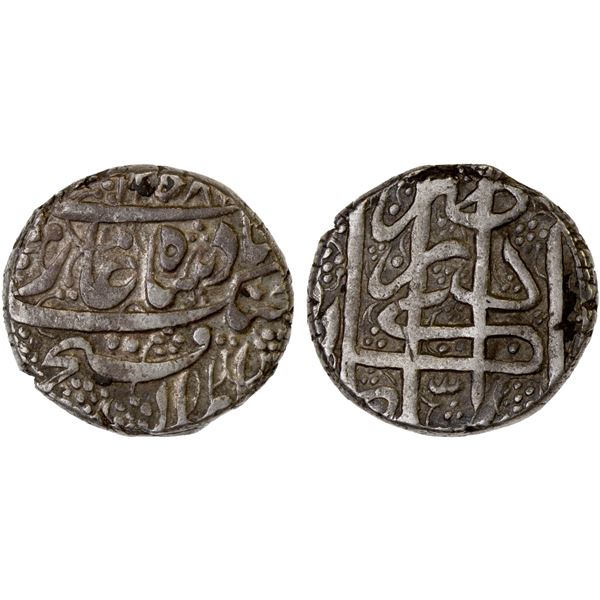 AFGHANISTAN: DURRANI: Fath Jang, 1842, AR rupee (9.48g), Kabul, AH1258, bold VF