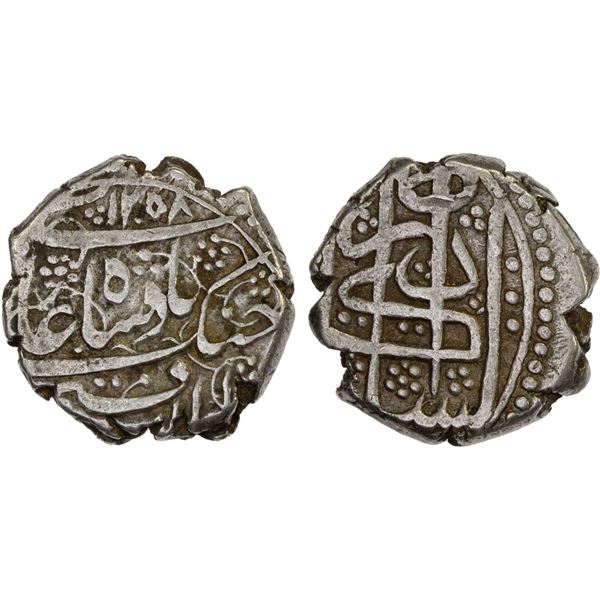AFGHANISTAN: DURRANI: Fath Jang, 1842, AR rupee (0.32g), Kabul, AH1258, attractove VF