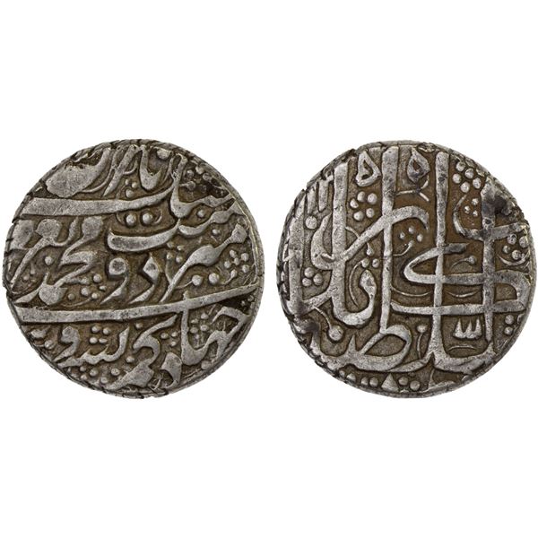 AFGHANISTAN: BARAKZAI: Dost Muhammad, 1st reign, 1824-1839, AR rupee (9.42g), Kabul, AH1255, choice 