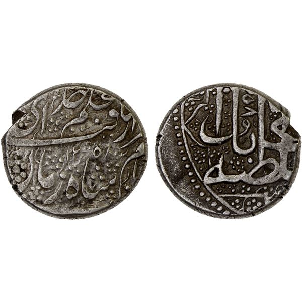 AFGHANISTAN: BARAKZAI: Muhammad Zaman, 2nd reign, 1842, AR rupee (9.34g), Kabul, AH1258//1258, choic