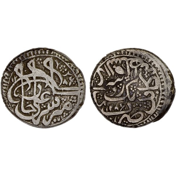 AFGHANISTAN: BARAKZAI: Sher 'Ali, 1863-1879, AR rupee (9.21g), Kabul, AH1286//1286, F-VF