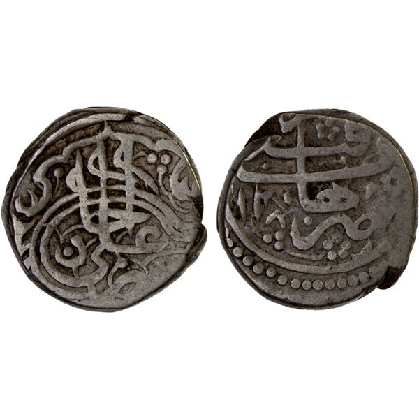 AFGHANISTAN: BARAKZAI: Sher 'Ali, 1863-1879, AR qandahari rupee (5.62g), Qandahar, AH1288, VF