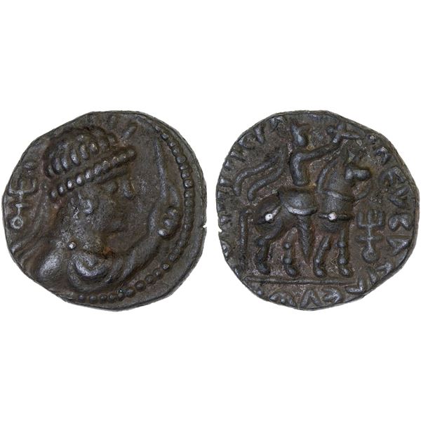 ANCIENT INDIA: KUSHAN: Vima Takto, ca. 80-105, AE tetradrachm (8.41g), VF-XF