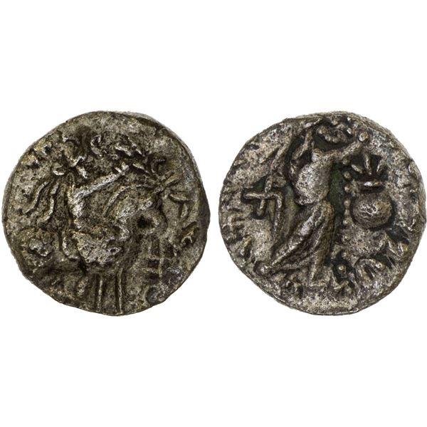 ANCIENT INDIA: KUSHAN: Vima Takto, ca. 80-105, BI drachm (1.72g), VF