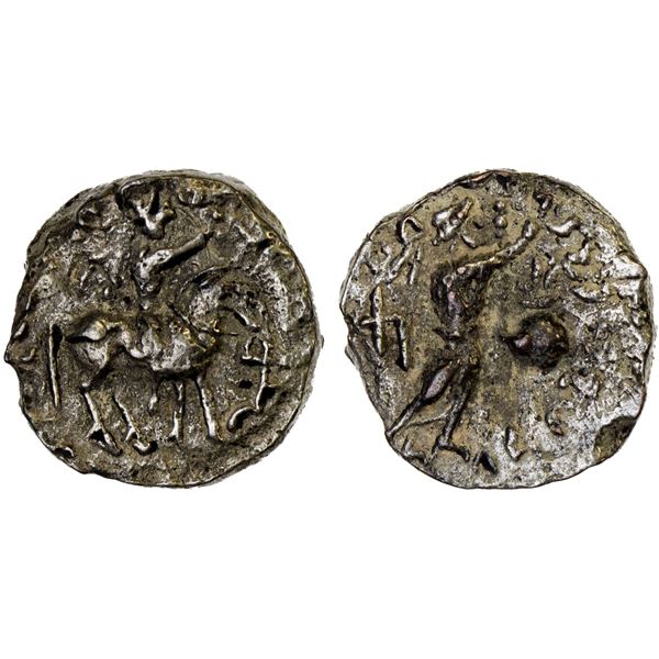 ANCIENT INDIA: KUSHAN: Vima Takto, ca. 80-105, BI drachm (2.02g), VF