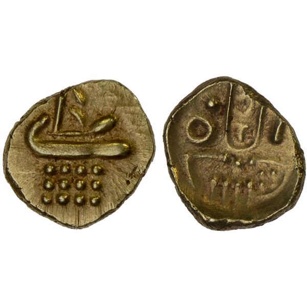 CHITALDURG: Vira Raya type, ca. 1600-1780, AV fanam (0.39g), VF
