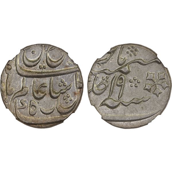 BENGAL PRESIDENCY: AR rupee, Murshidabad, year 19, NGC MS61