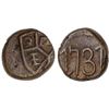 Image 1 : MADRAS PRESIDENCY: AE cash (1.21g), 1731, VF