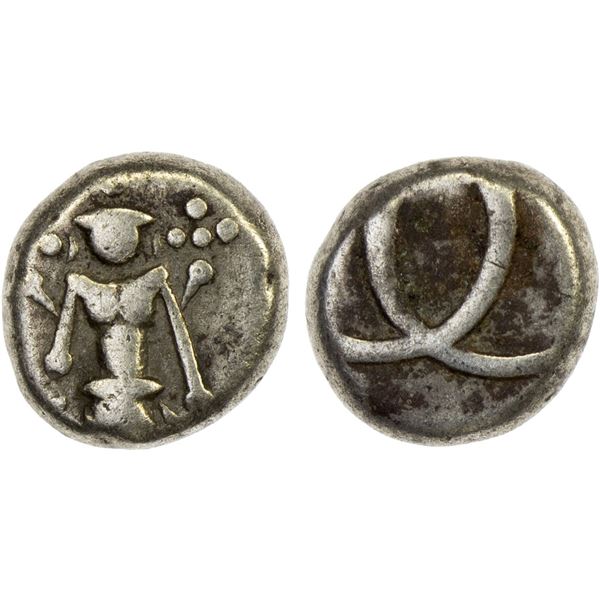 MADRAS PRESIDENCY: AR double fanam (1.82g), ND (ca. 1764-1806), decent F-VF