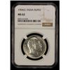 Image 2 : BRITISH INDIA: Edward VII, 1901-1910, AR rupee, 1906(c), NGC MS62