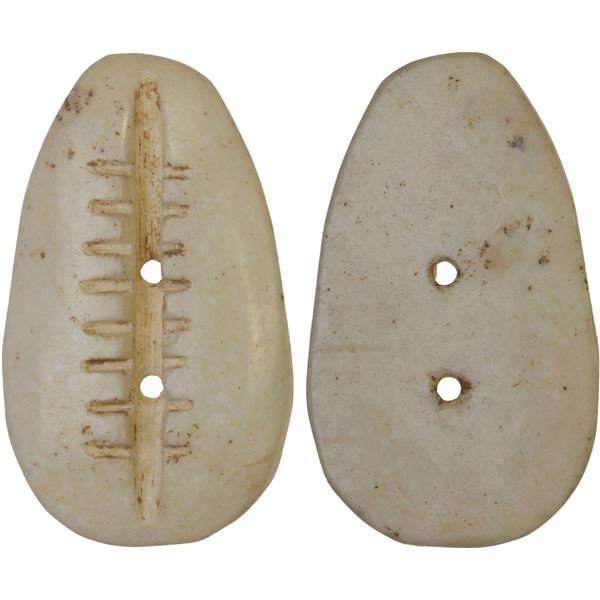 ANCIENT CHINA: SHANG: stone cowrie (5.05g), ca. 14th-9th century BC, XF