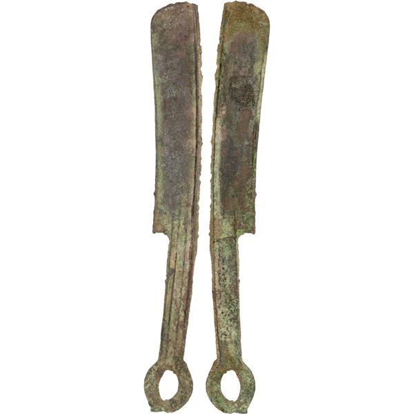 WARRING STATES: State of Zhou, 300-250 BC, AE knife money, VF