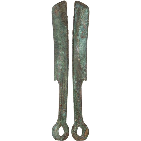 WARRING STATES: State of Zhou, 300-250 BC, AE knife money, VF
