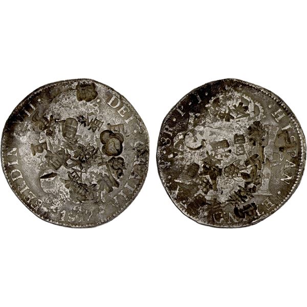 CHINA: CHOPMARKED COINS: BOLIVIA: Fernando VII, 1808-1825, AR 8 reales, 1817-PTS, VF