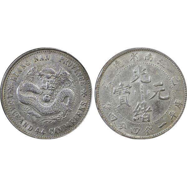 KIANGNAN: Kuang Hsu, 1875-1908, AR 20 cents, CD1899, Choice XF in our opinion