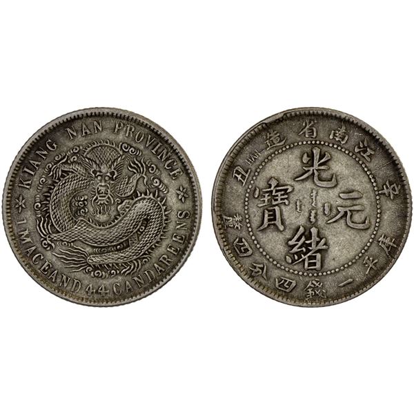 KIANGNAN: Kuang Hsu, 1875-1908, AR 20 cents, CD1901, XF