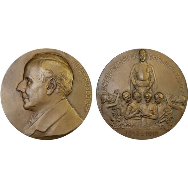 AUSTRIA: AE medal (109.07g), 1918, Unc