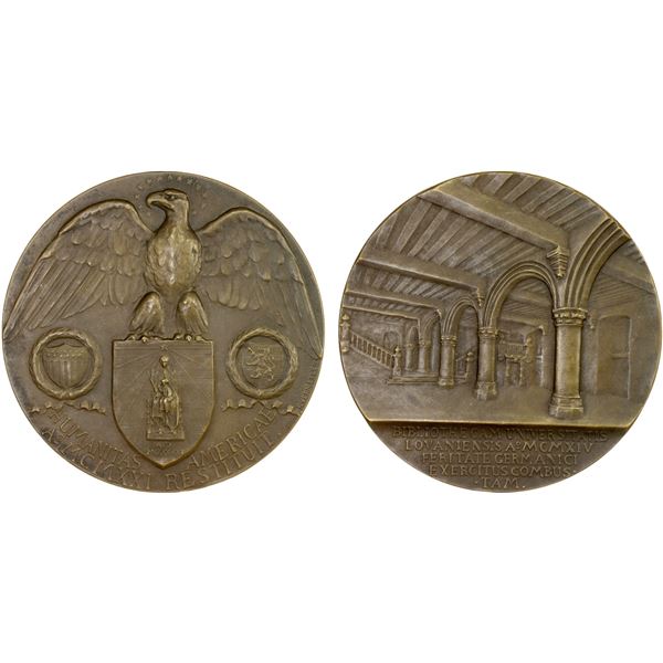 BELGIUM: AE medal (75.87g), 1921