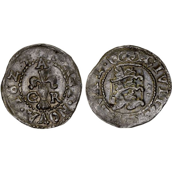 ESTONIA (SWEDISH): Gustav II Adolf, 1621-1632, AR rundstück / öre, Reval, 1624, XF