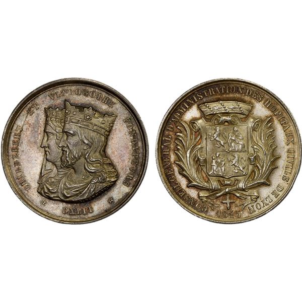 FRANCE: Louis Philippe, 1830-1848, AR jeton (15.85g), 1845, AU